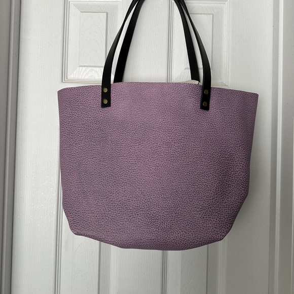 Portland Leather Lavender Tote Bag - Picture 4 of 7